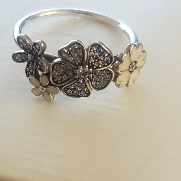 Pandora shimmering best sale bouquet ring